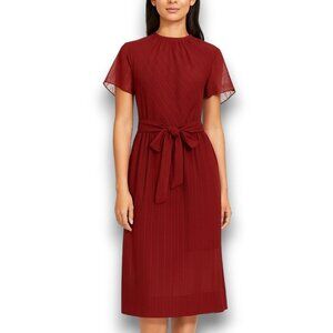 Vintage 1970s ROUTE ONE Midi Dress Pinstripe Semi-Sheer